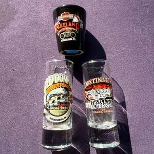 Harley-Davidson Souvenir Shot Glasses - Lot of 3